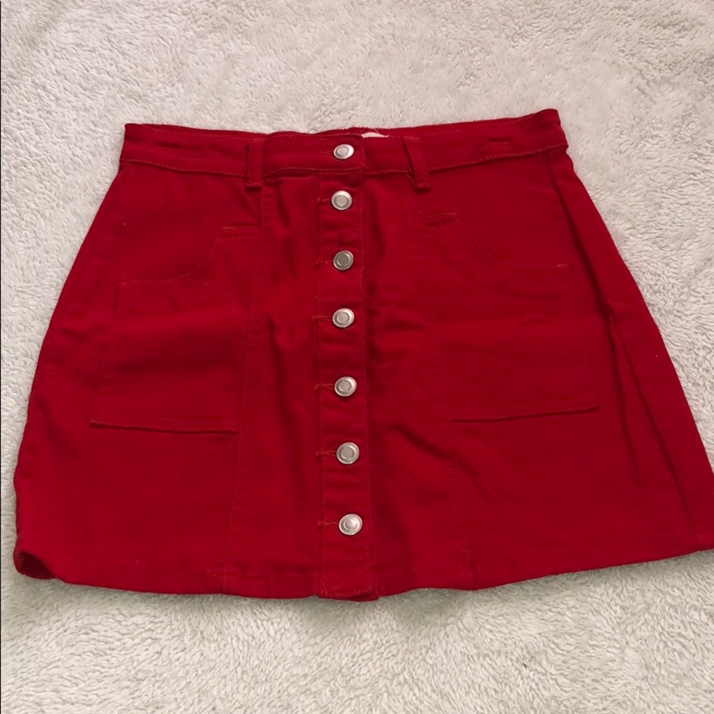 Peach Love red skirt